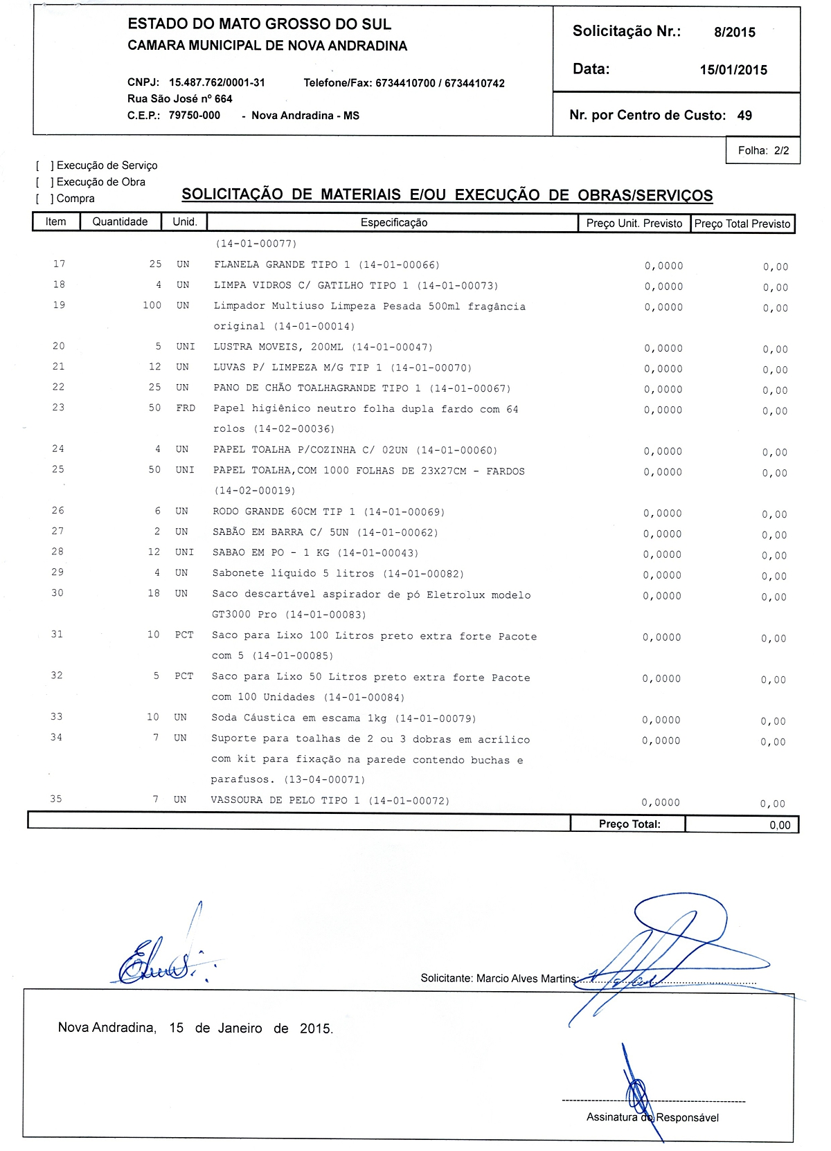 Solicitação 08-2015 Material de limpeza 2-2