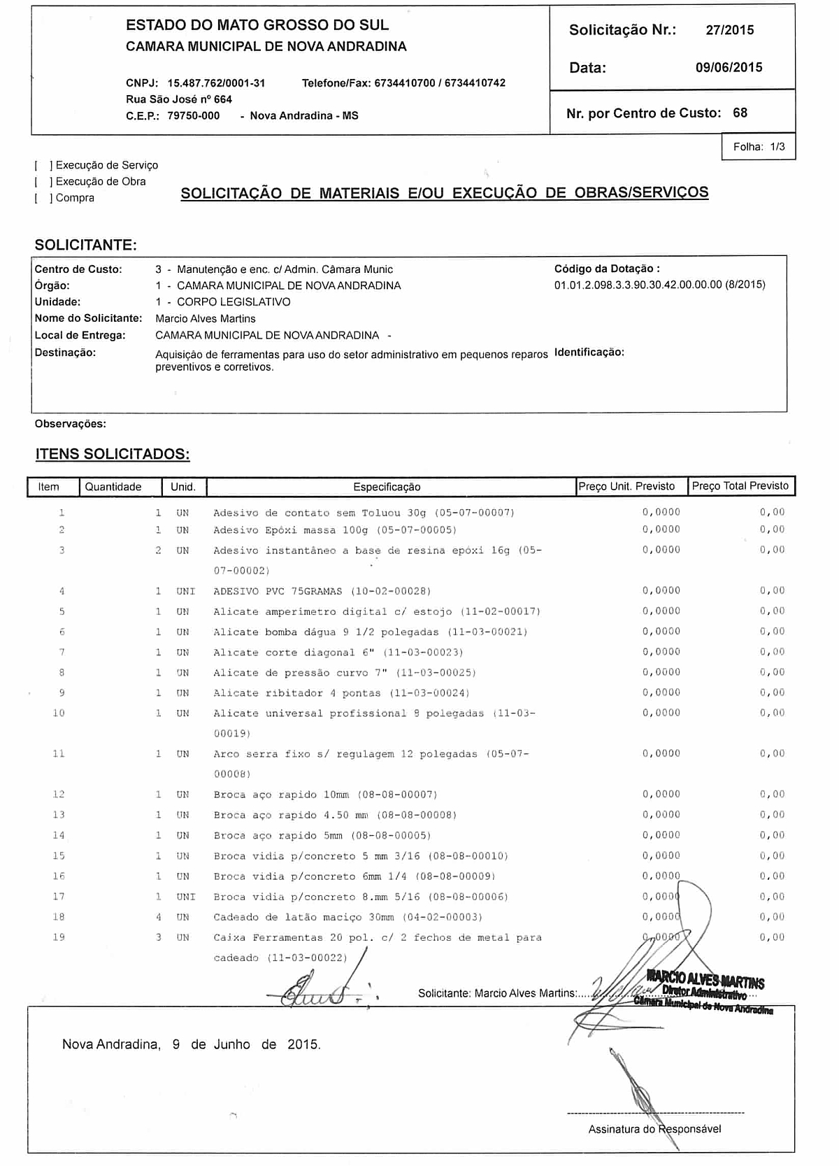 Solicitação 27-2015 - Ferramentas - 1-3