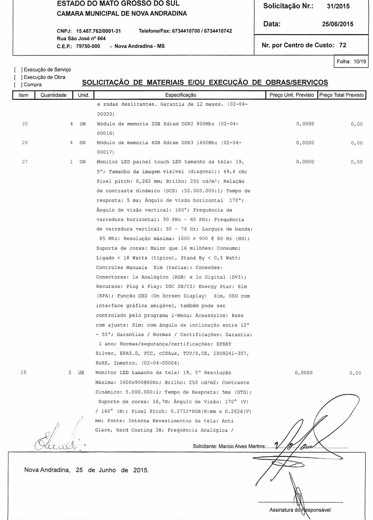 Solicitação 31-2015 10-19