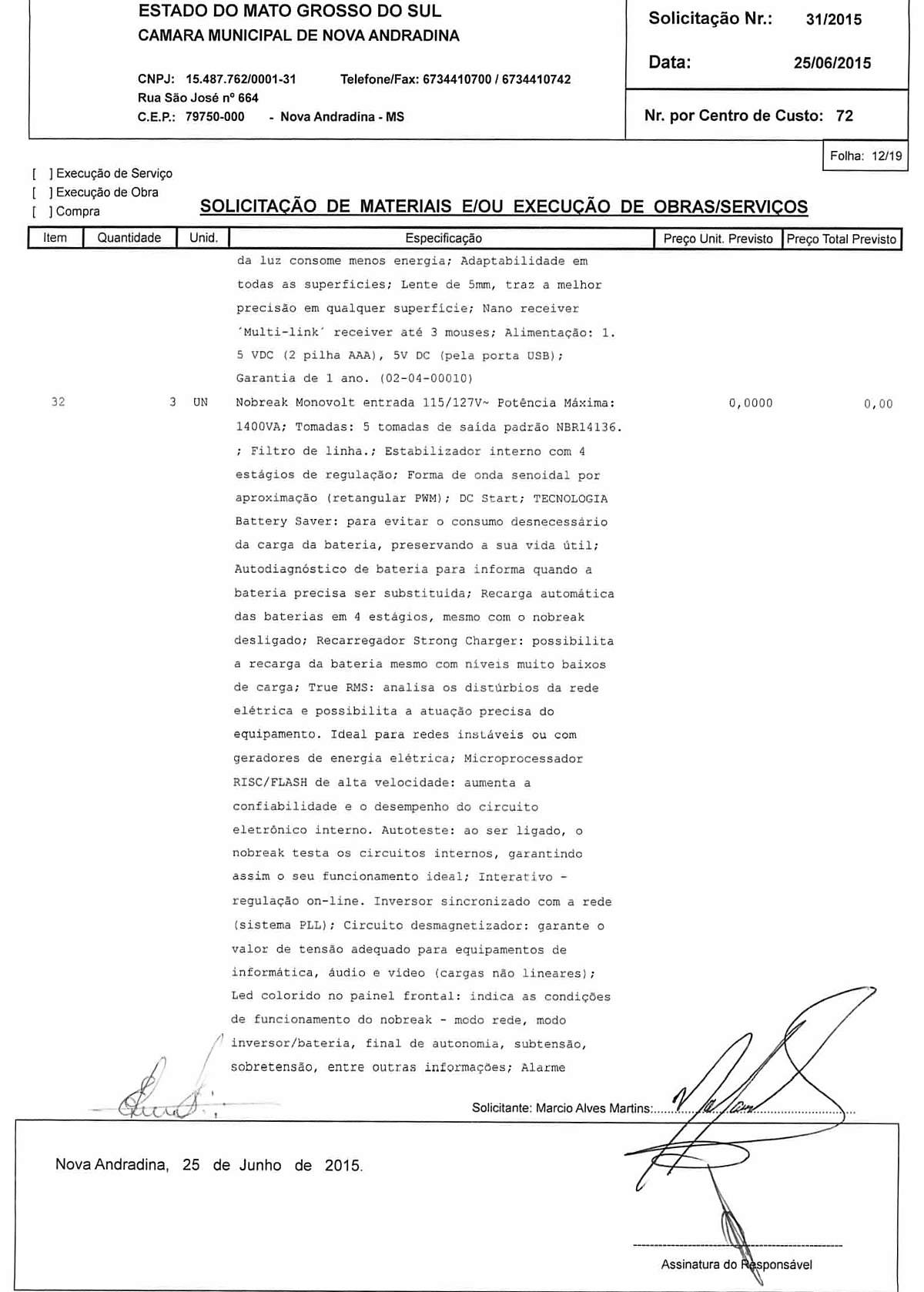 Solicitação 31-2015 12-19