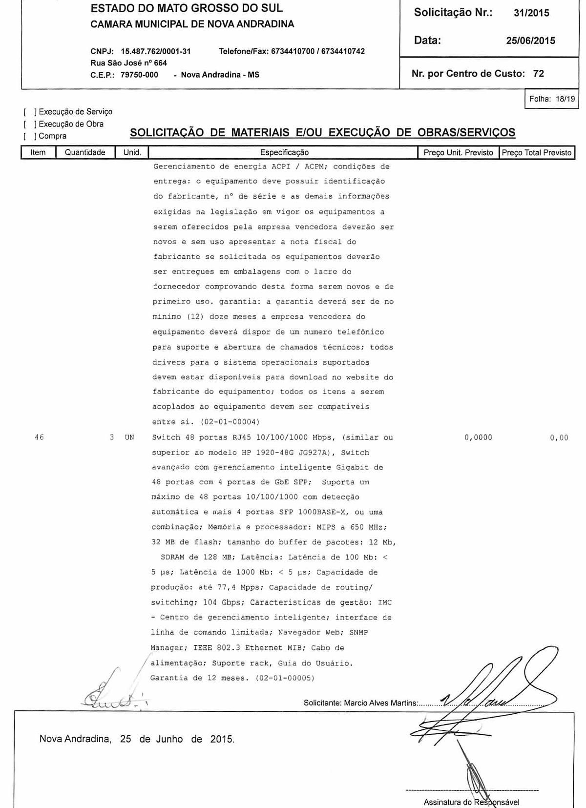 Solicitação 31-2015 18-19