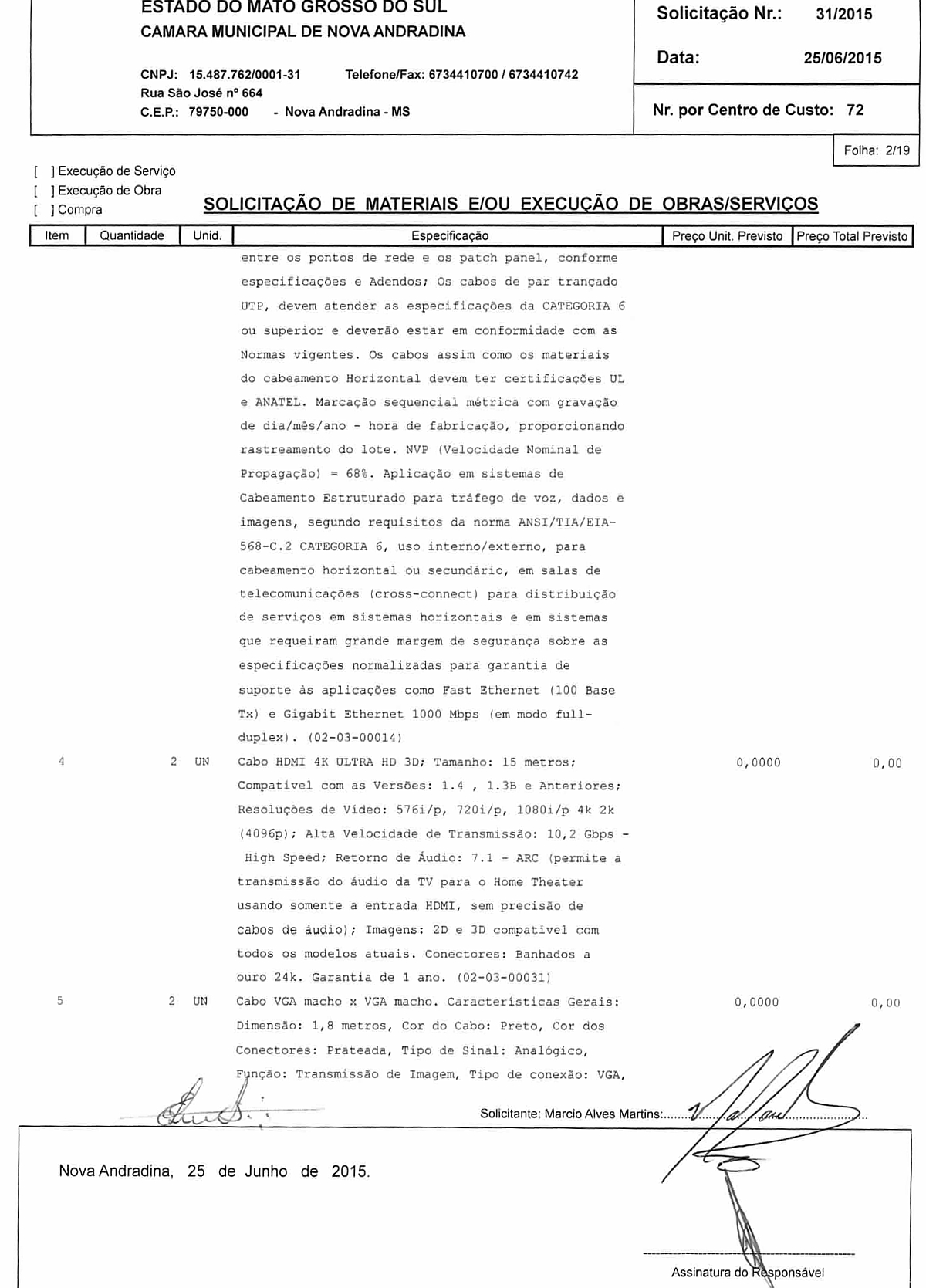 Solicitação 31-2015 2-19