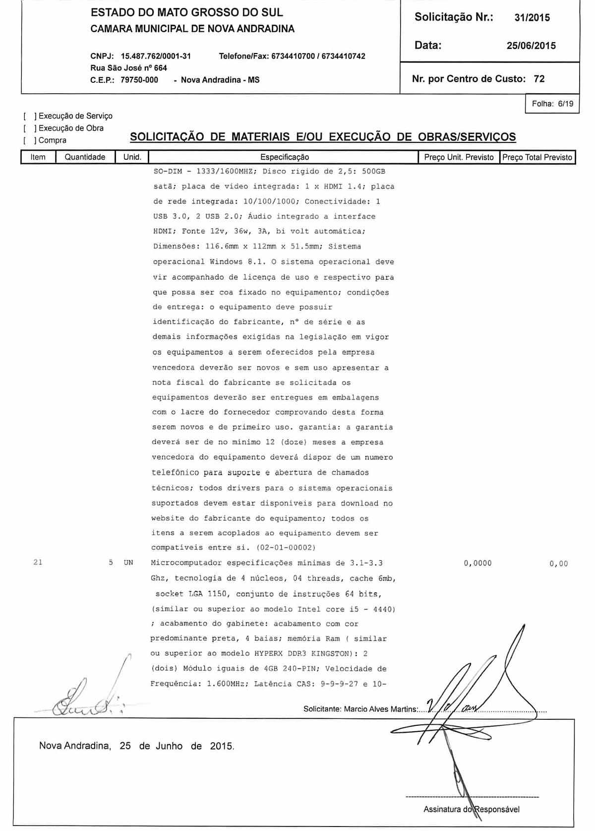 Solicitação 31-2015 6-19