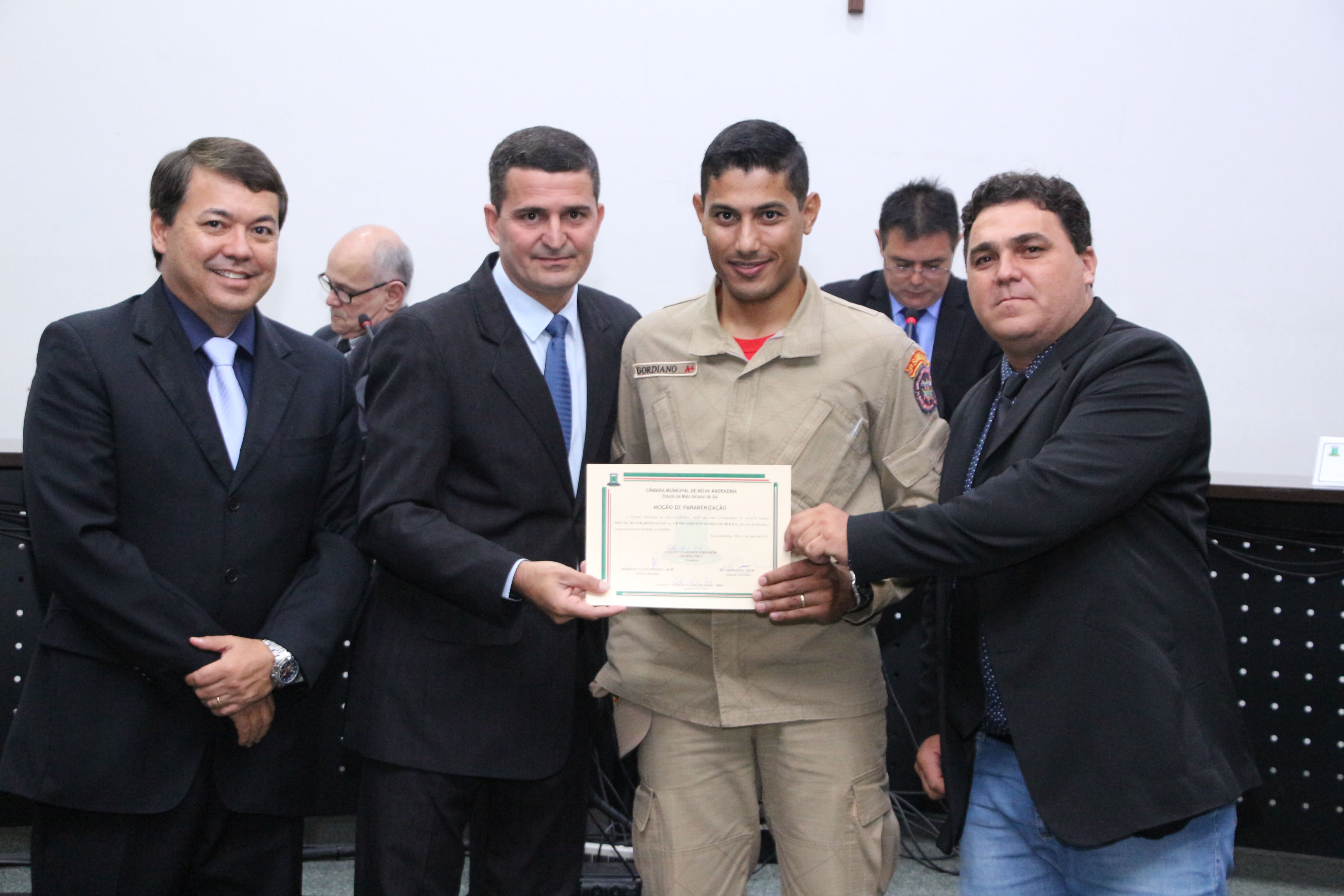 Atuação de Cabo do Corpo de Bombeiros é reconhecida com moção na Câmara