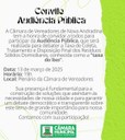Audiência pública debate "taxa do lixo" em Nova Andradina nesta quinta-feira; veja como participar 