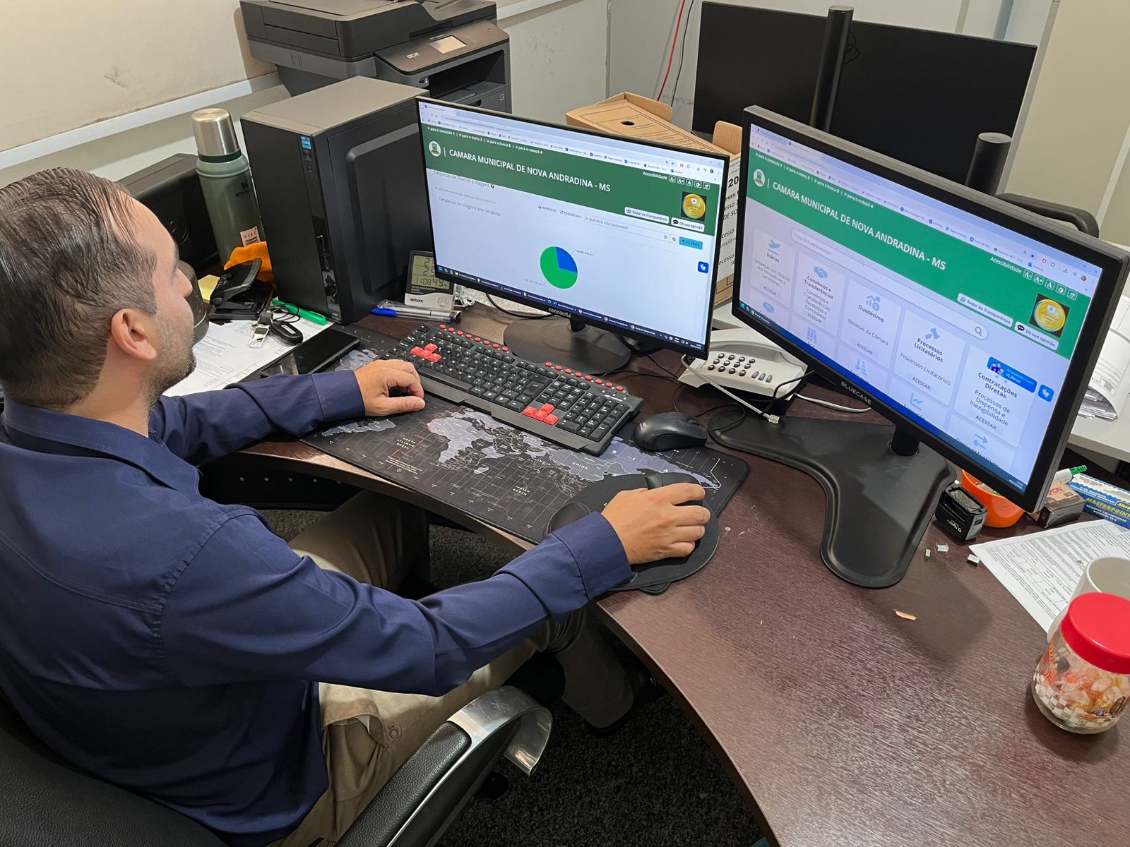 Câmara de Nova Andradina alcança índice de 94,84% e conquista Selo Ouro em transparência