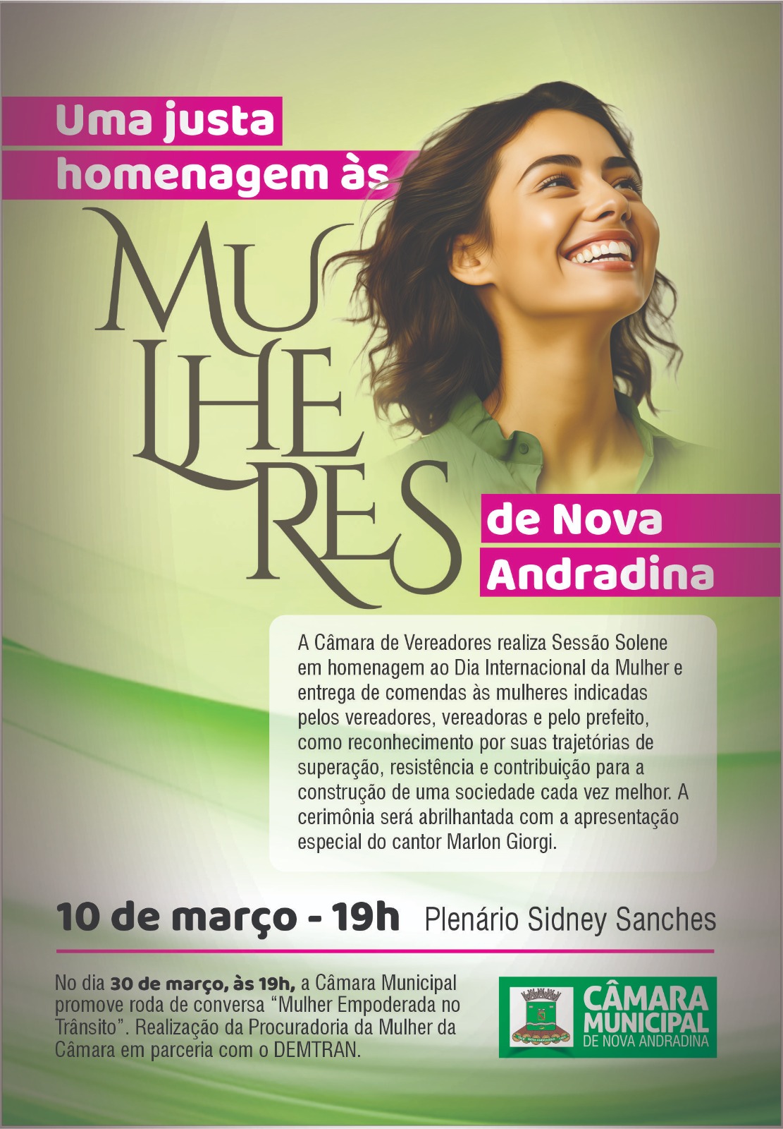 Câmara de Nova Andradina realiza sessão solene em homenagem às mulheres