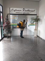Câmara promove esterilização e sanitização de seu prédio