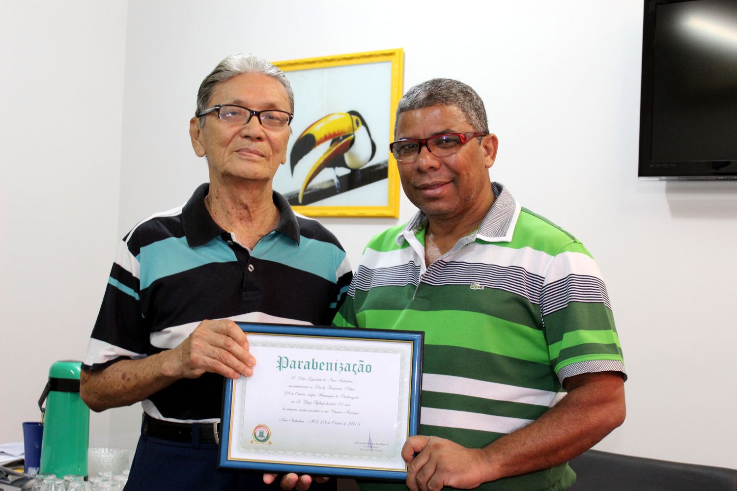 Cido Pantanal homenageia ex-funcionário da Câmara Ganji Fujibayashi