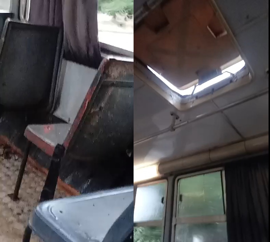 Em vídeos e fotos, pais denunciam situação precária de ônibus escolar e vereadores questionam Prefeitura