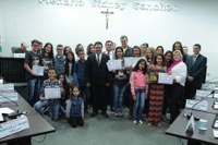 Escolas de Nova Andradina premiadas no Fetran são homenageadas 