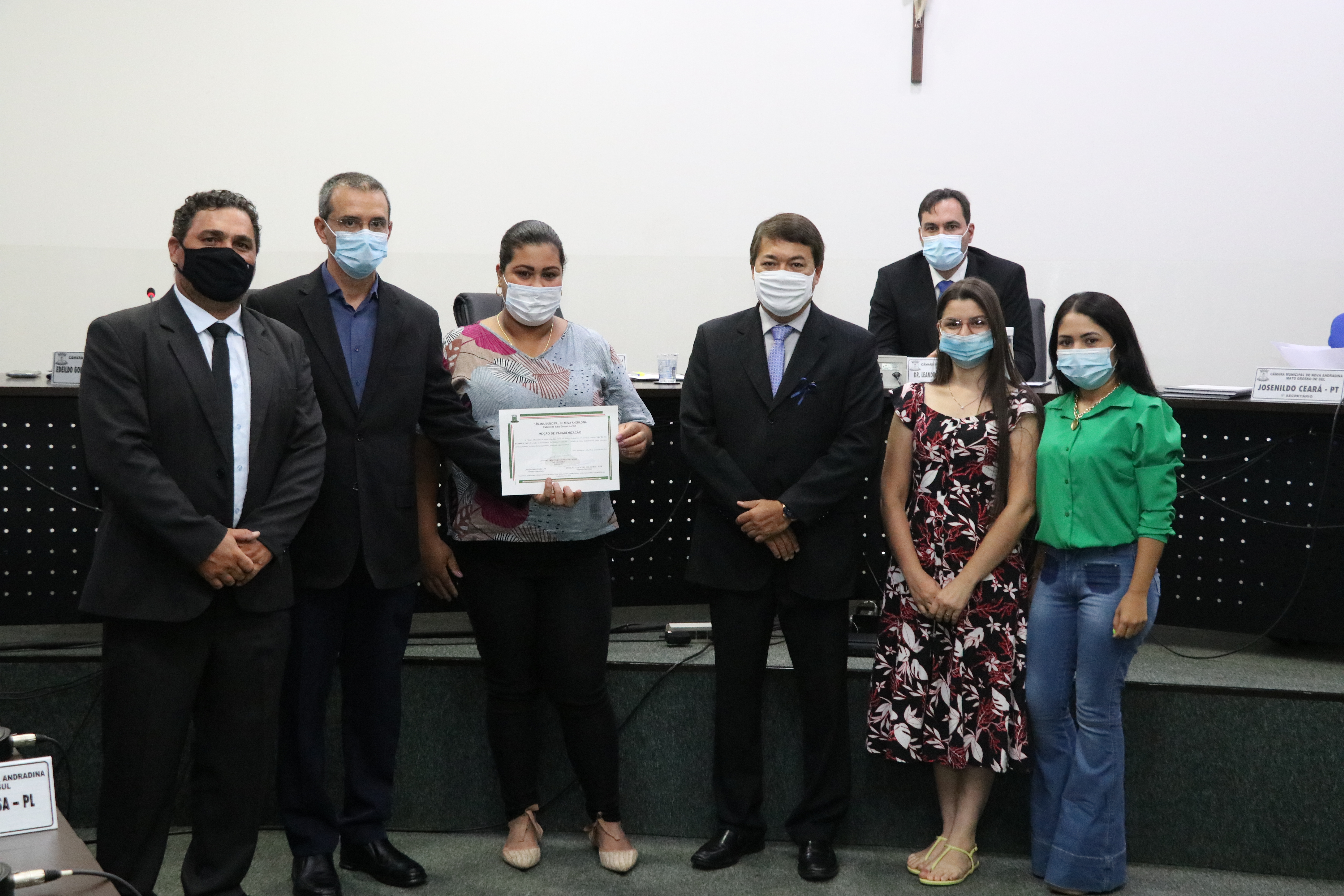 Funcionários do Hospital CASSEMS também foram homenageados pelo combate à Covid-19