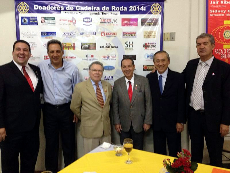 Nenão e Valter participam de evento para recepcionar o Governador do Rotary International em Nova Andradina