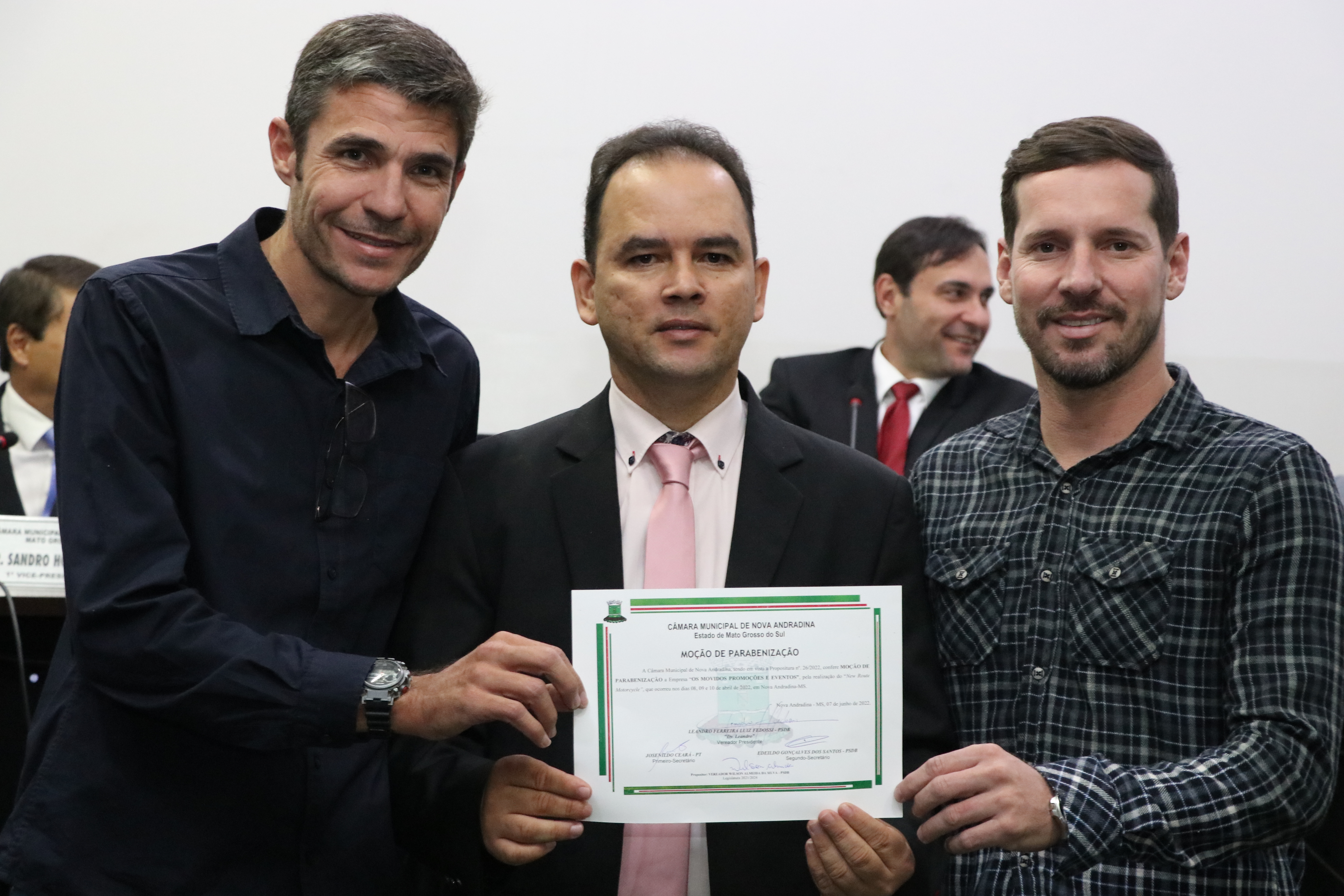 Os Movidos recebem moção na Câmara pela organização do New Route Motorcycle