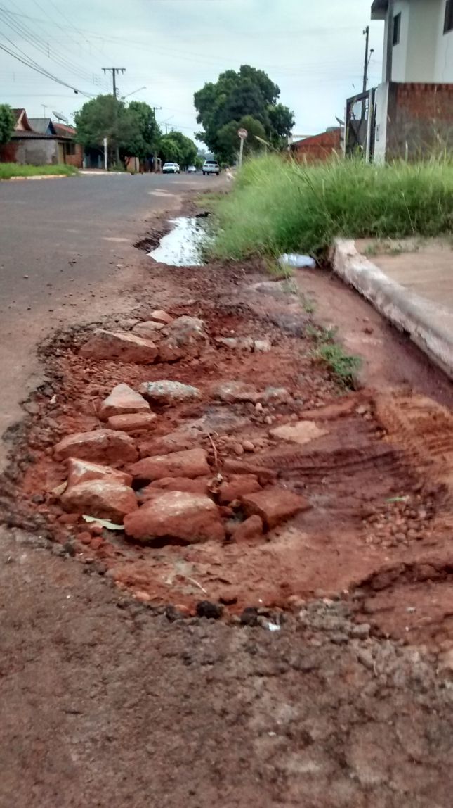 Ricardo Lima chama atenção para falta de manutenção em rua