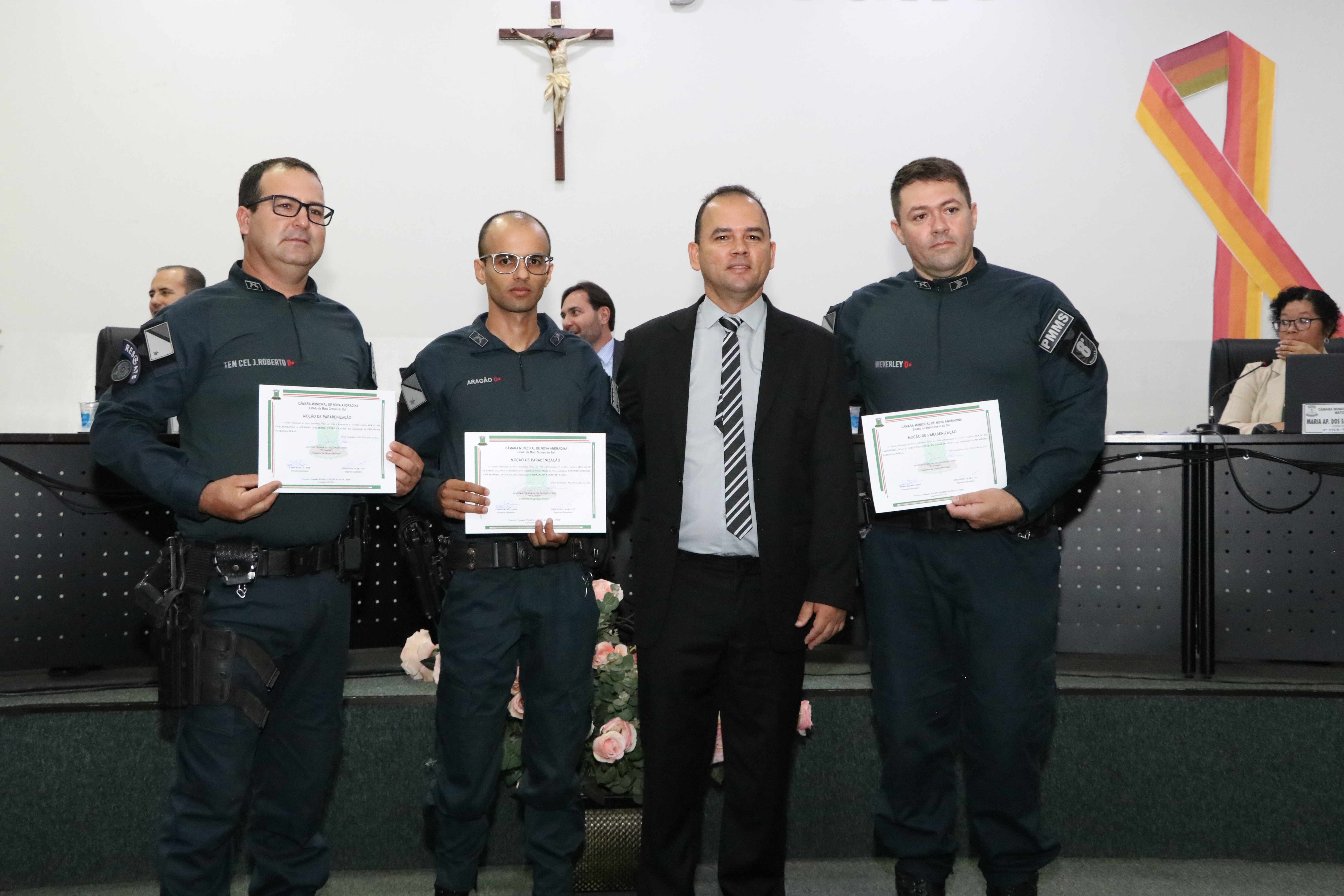 Segurança rural: Moção de Parabenização homenageia integrantes do 8º Batalhão da PM de Nova Andradina