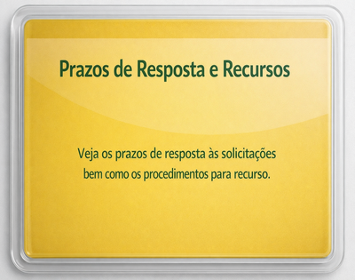 Prazos de Resposta e Recursos